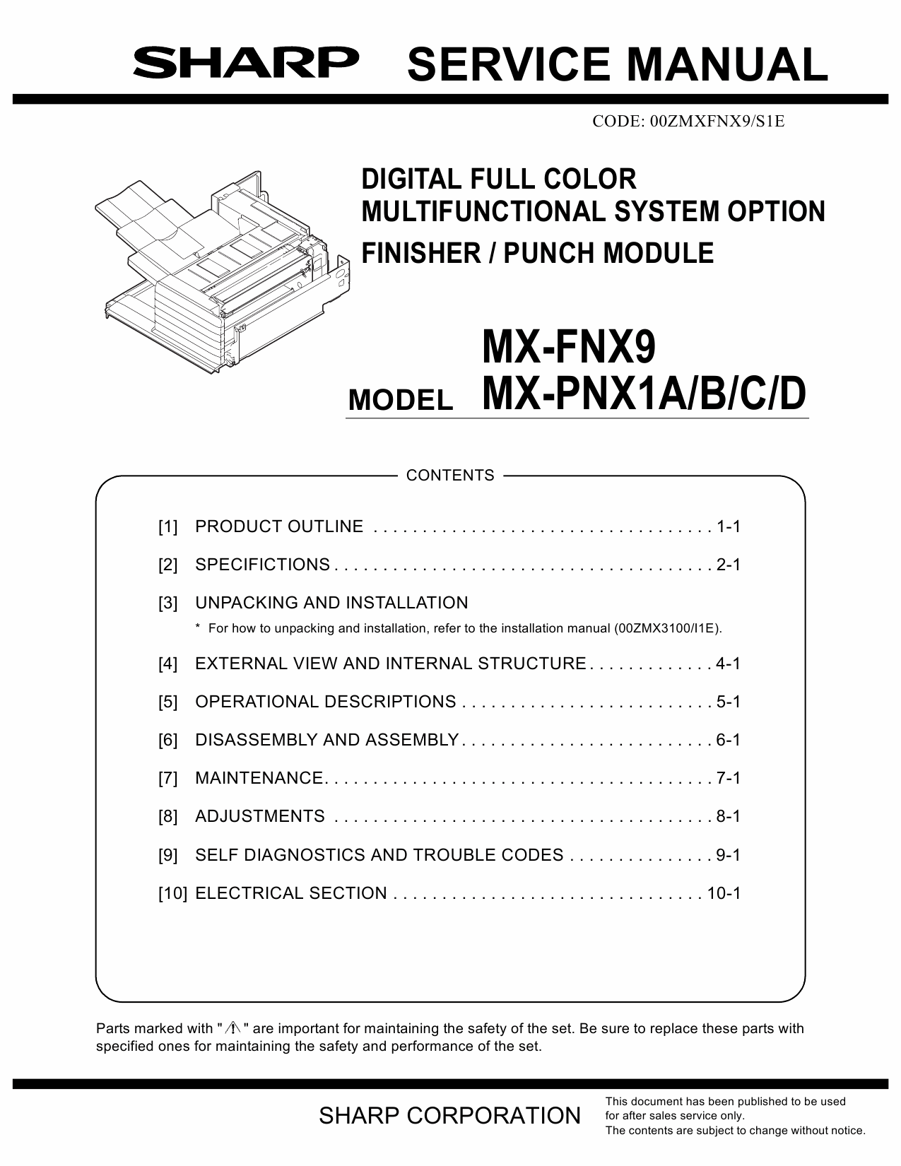 SHARP MX FNX9 PNX1 Service Manual-1